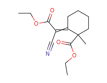 Molecular Structure of 52969-91-2 ((2-ethoxycarbonyl-2-methyl-cyclohexylidene)-cyano-acetic acid ethyl ester)