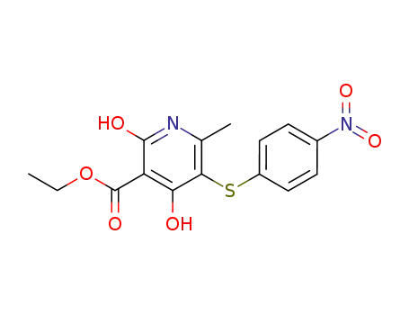 2,4-dihydroxy-6-methyl-5-(4-nitro-phenylsulfanyl)-nicotinic acid ethyl ester