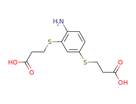 Molecular Structure of 856286-89-0 (3,3'-(4-amino-<i>m</i>-phenylenedimercapto)-di-propionic acid)