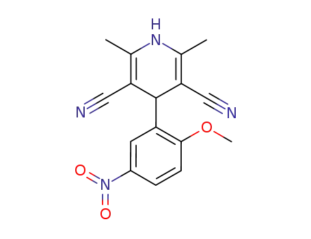 4-(2-methoxy-5-nitro-phenyl)-2,6-dimethyl-1,4-dihydro-pyridine-3,5-dicarbonitrile