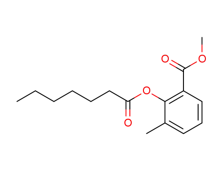 Molecular Structure of 855362-52-6 (2-heptanoyloxy-3-methyl-benzoic acid methyl ester)