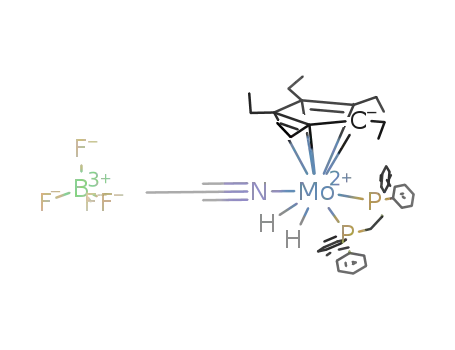 [(η5-pentaethylcyclopentadienyl)molybdenum(IV)H2(1,2-(diphenylphosphino)ethane)(acetonitrile)][BF4]