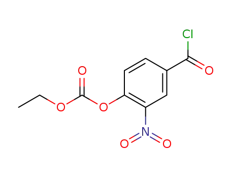 Molecular Structure of 861377-45-9 (4-ethoxycarbonyloxy-3-nitro-benzoyl chloride)