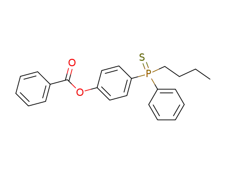 Molecular Structure of 861015-33-0 ((4-benzoyloxy-phenyl)-butyl-phenyl-phosphine sulfide)