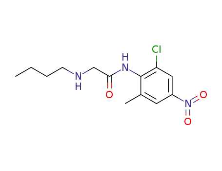 Molecular Structure of 101263-93-8 (<i>N</i>-butyl-glycine-(2-chloro-6-methyl-4-nitro-anilide))