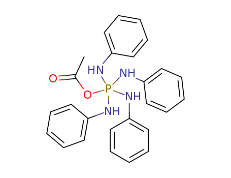 Molecular Structure of 119522-08-6 (acetoxy-tetraanilino-phosphorane)