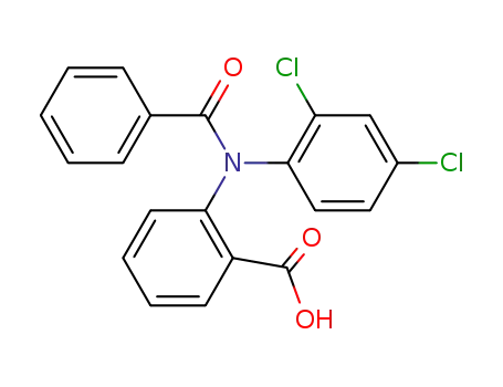 Molecular Structure of 77495-81-9 (2-[N-Benzoyl(2,4-dichlorophenyl)amino]benzoic acid)