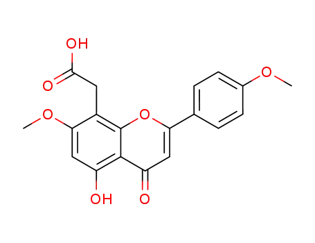 [5-hydroxy-7-methoxy-2-(4-methoxy-phenyl)-4-oxo-4<i>H</i>-chromen-8-yl]-acetic acid
