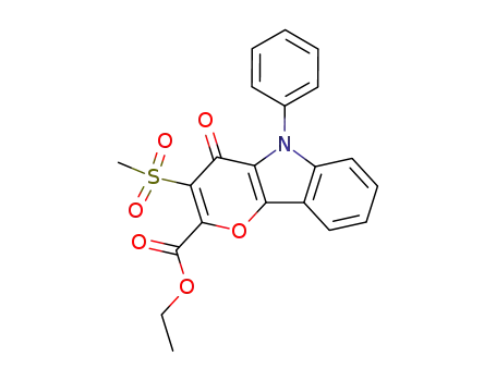 ethyl 4,5-dihydro-3-(methylsulfonyl)-4-oxo-5-phenylpyrano<3,2-b>indole-2-carboxylate