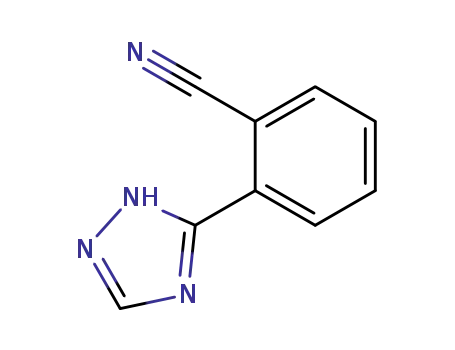 Molecular Structure of 20062-40-2 (2-(1<i>H</i>-[1,2,4]triazol-3-yl)-benzonitrile)