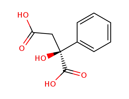 Molecular Structure of 63137-53-1 (Butanedioic acid, 2-hydroxy-2-phenyl-, (S)-)