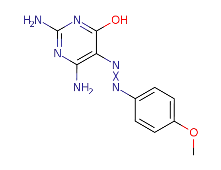 Molecular Structure of 6979-64-2 (2,6-diamino-pyrimidin-4,5-dione 5-[(4-methoxy-phenyl)-hydrazone])