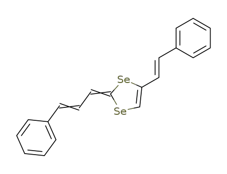 Molecular Structure of 73214-45-6 (1,3-Diselenole, 4-(2-phenylethenyl)-2-(3-phenyl-2-propenylidene)-)