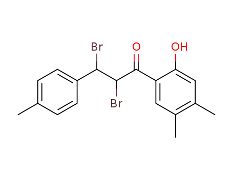2,3-Dibromo-1-(2-hydroxy-4,5-dimethyl-phenyl)-3-p-tolyl-propan-1-one