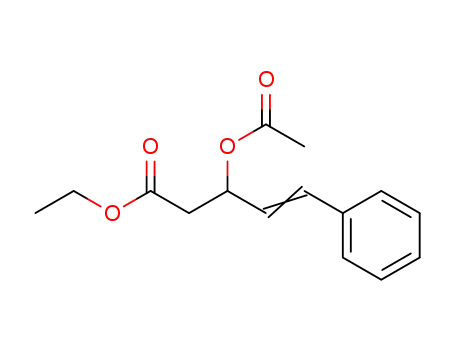 Molecular Structure of 88953-89-3 (4-Pentenoic acid, 3-(acetyloxy)-5-phenyl-, ethyl ester)