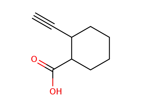 Molecular Structure of 77670-50-9 (Cyclohexanecarboxylic acid, 2-ethynyl- (9CI))