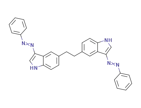 Molecular Structure of 90041-01-3 (1H-Indole, 5,5'-(1,2-ethanediyl)bis[3-(phenylazo)-)