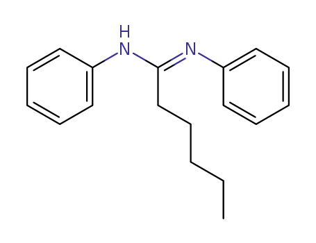 Molecular Structure of 91790-89-5 (N,N'-Diphenyl-hexanamidine)