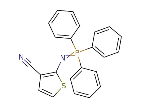 Molecular Structure of 139308-40-0 (3-Thiophenecarbonitrile, 2-[(triphenylphosphoranylidene)amino]-)