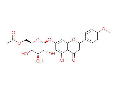 4H-1-Benzopyran-4-one,7-[(6-O-acetyl-&acirc;- D-glucopyranosyl)oxy]-5-hydroxy-2-(4- methoxyphenyl)-