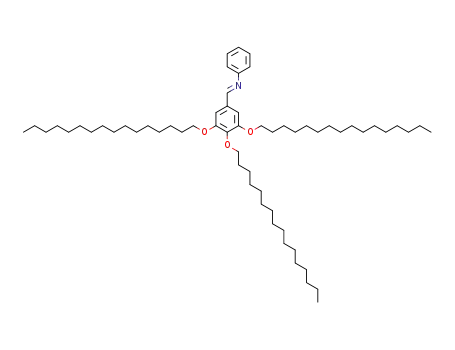 Molecular Structure of 138433-05-3 (Benzenamine, N-[[3,4,5-tris(hexadecyloxy)phenyl]methylene]-, (E)-)