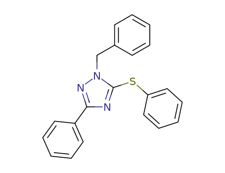 Molecular Structure of 108223-03-6 (1-Benzyl-3-phenyl-5-phenylthio-1H-1,2,4-triazole)