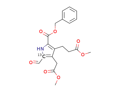 benzyl 5-formyl-3-(2-methoxycarbonylethyl)-4-methoxycarbonylmethyl<5-13C>pyrrole-2-carboxylate