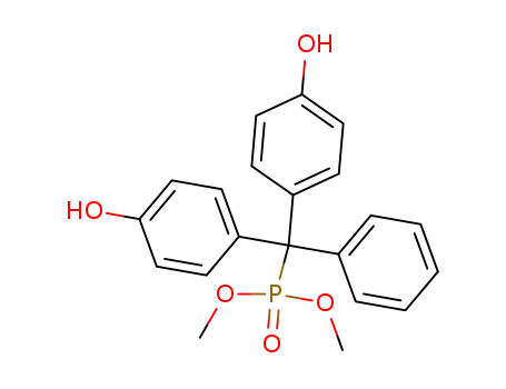 Molecular Structure of 2654-00-4 (Phosphonic acid, [bis(4-hydroxyphenyl)phenylmethyl]-, dimethyl ester)