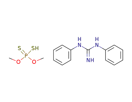 Molecular Structure of 135672-74-1 (N,N'-Diphenyl-guanidine; compound with dithiophosphoric acid O,O'-dimethyl ester)