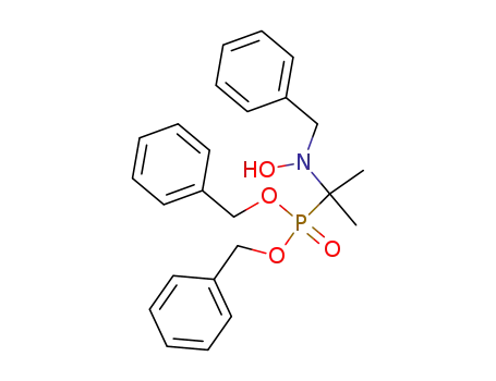 Molecular Structure of 140173-69-9 (Phosphonic acid, [1-[hydroxy(phenylmethyl)amino]-1-methylethyl]-,
bis(phenylmethyl) ester)