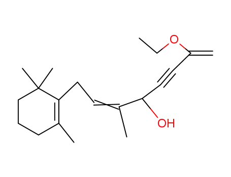 2-Aethoxy-5-hydroxy-8-<2,6,6-trimethyl-cyclohexen-(1)-yl>-6-methyl-octadien-(1,6)-in-(3)