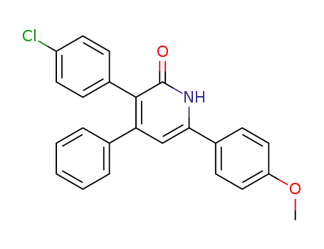 2(1H)-Pyridinone, 3-(4-chlorophenyl)-6-(4-methoxyphenyl)-4-phenyl-