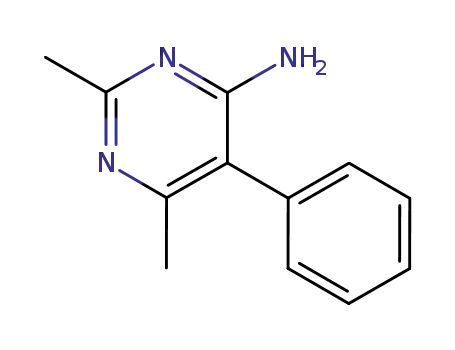 Molecular Structure of 116730-31-5 (4-Pyrimidinamine, 2,6-dimethyl-5-phenyl-)