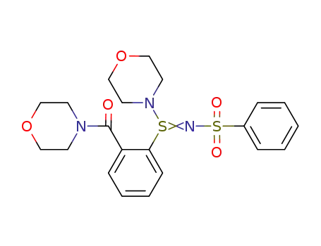 Molecular Structure of 30757-71-2 (4-[2-(<i>N</i>-benzenesulfonyl-morpholine-4-sulfinimidoyl)-benzoyl]-morpholine)
