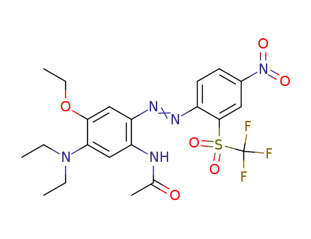 2-trifluoromethylsulfonyl-4-nitro-2'-ethoxy-5'-acetylamino-4'-diethylaminoazobenzene
