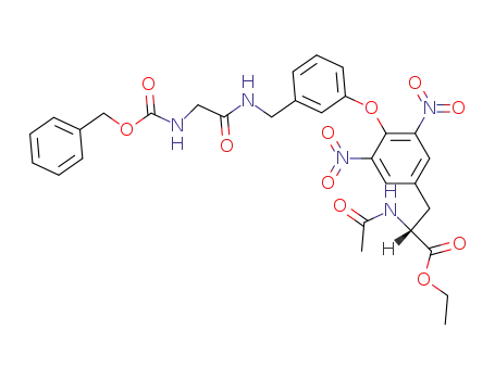 (R)-2-Acetylamino-3-(4-{3-[(2-benzyloxycarbonylamino-acetylamino)-methyl]-phenoxy}-3,5-dinitro-phenyl)-propionic acid ethyl ester