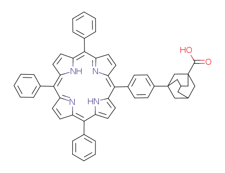 Molecular Structure of 142230-18-0 (3-[4-((5Z,10Z,14Z,19Z)-10,15,20-Triphenyl-porphyrin-5-yl)-phenyl]-adamantane-1-carboxylic acid)