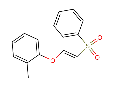 Molecular Structure of 63053-48-5 (Benzene, 1-methyl-2-[[2-(phenylsulfonyl)ethenyl]oxy]-)