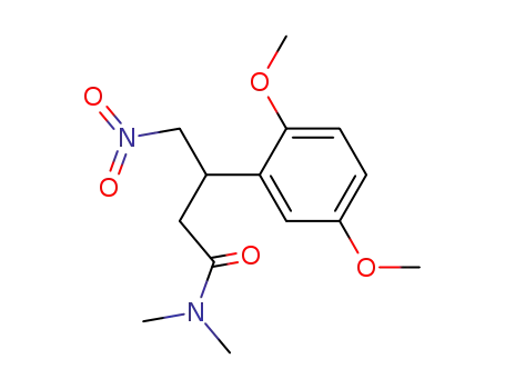 Molecular Structure of 33877-55-3 (3-(2,5-Dimethoxyphenyl)-N,N-dimethyl-4-nitrobutyramid)