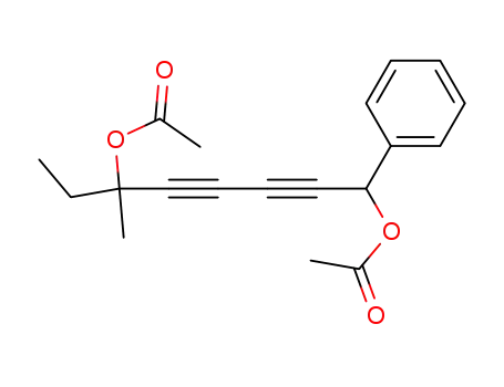 Molecular Structure of 99413-21-5 (2,4-Octadiyne-1,6-diol, 6-methyl-1-phenyl-, diacetate)