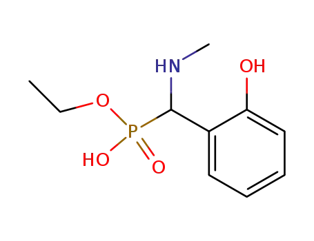 Molecular Structure of 36072-09-0 (Phosphonic acid, [(2-hydroxyphenyl)(methylamino)methyl]-, monoethyl
ester)