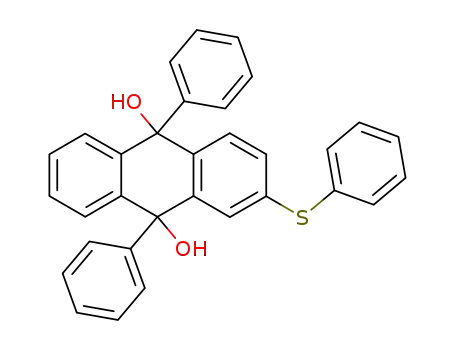 2-Phenylthio-9,10-diphenyl-9,10-dihydroxy-9,10-dihydro-anthracen
