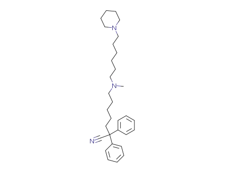 7-[methyl-(6-piperidino-hexyl)-amino]-2,2-diphenyl-heptanenitrile
