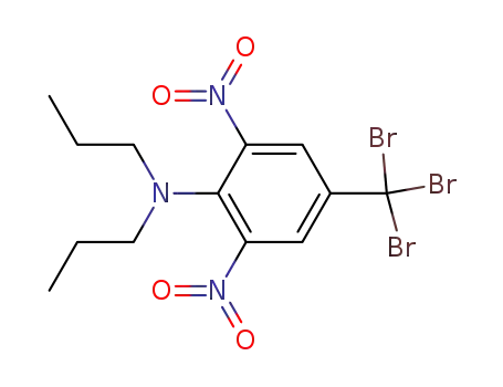 Molecular Structure of 16766-93-1 (1-Dipropylamino-2,6-dinitro-4-tribrommethyl-benzol)