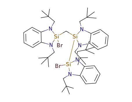 2'-bromo-2-[2-bromo-1,3-bis-(2,2-dimethyl-propyl)-2,3-dihydro-1<i>H</i>-benzo[1,3,2]diazasilol-2-ylmethyl]-1,3,1',3'-tetrakis-(2,2-dimethyl-propyl)-2,3,2',3'-tetrahydro-1<i>H</i>,1'<i>H</i>-[2,2']bi[benzo[1,3,2]diazasilolyl]