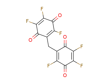 Molecular Structure of 5736-52-7 (Bis(3,4,6-trifluor-2,5-dioxo-3,6-cyclohexadien-1-yl)methan)
