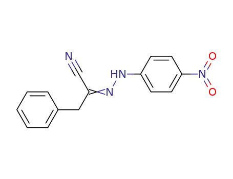 Molecular Structure of 62039-30-9 (Benzenepropanenitrile, a-[(4-nitrophenyl)hydrazono]-)