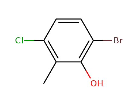 Molecular Structure of 55289-29-7 (3-Brom-6-chlor-2-hydroxytoluol)