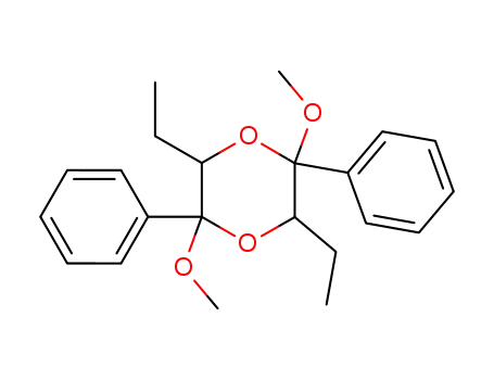 Molecular Structure of 95810-00-7 (3,6-diethyl-2,5-dimethoxy-2,5-diphenyl-[1,4]dioxane)