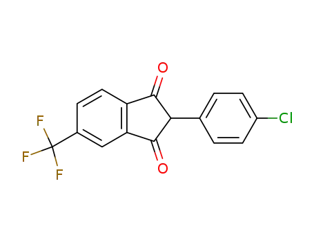 Molecular Structure of 19095-50-2 (2-(4-Chlor-phenyl)-5-trifluormethyl-1,3-indandion)